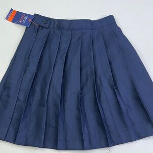 French Toast Classic Navy pleated skirt size 6x